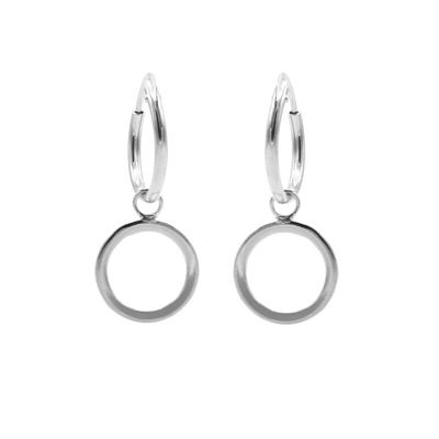 Karma Oorringen Hoops Open Circle Zilver