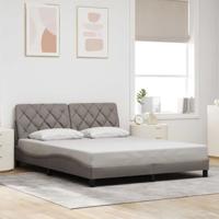 Bedframe zonder matras stof taupe 160x200 cm