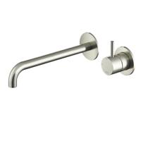 Hotbath Archie - Wastafelmengkraan - zonder Waste - Laag - Geborsteld Nikkel - Inbouw - Roestvrijstaal - V02