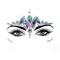 3 PC'S voorhoofd groene Masquerade make-up acryl gezicht sticker stijl: YT-21