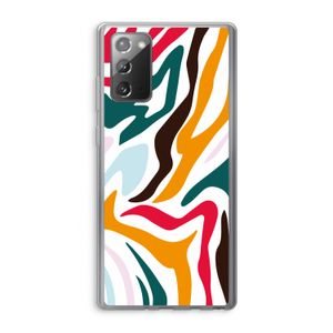 Colored Zebra: Samsung Galaxy Note 20 / Note 20 5G Transparant Hoesje
