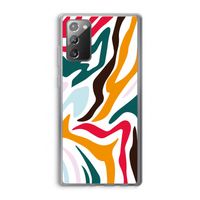 Colored Zebra: Samsung Galaxy Note 20 / Note 20 5G Transparant Hoesje Colored Zebra: Samsung Galaxy Note 20 / Note 20 5G Transparant Hoesje