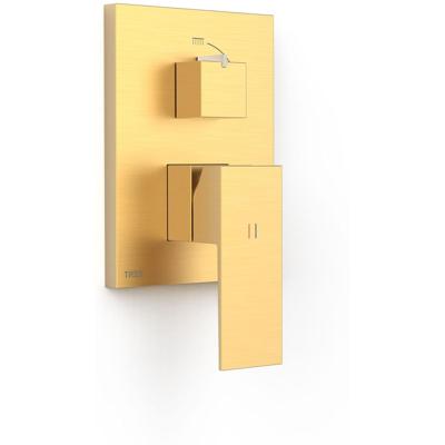 Douchekraan afbouwdeel Tres Cuadro | Inbouw | Mengkraan | 2-weg | Vierkant | Goud mat 24k