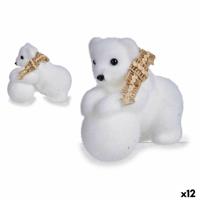 Kerstversiering Krist+ K19121228 Wit 8 x 11 x 14 cm (12 Stuks)