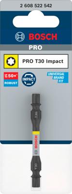 Bosch Accessoires PRO tweezijdige slagschroefbit met Pick and Click index | T30 | 65 mm - 2608522542