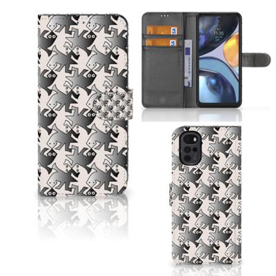 Motorola Moto G22 | Telefoonhoesje | Met pasjeshouder | Salamander Grey