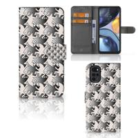 Motorola Moto G22 | Telefoonhoesje | Met pasjeshouder | Salamander Grey