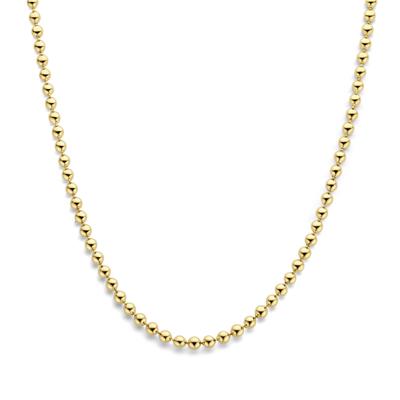 14K Geelgouden Collier met Bolletjes van 6 mm - Subtiel en Chic