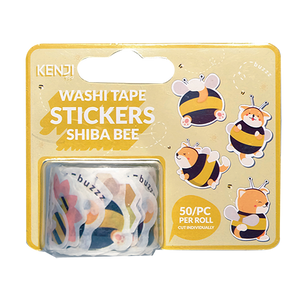 Kenji Washi tape stickers - Shiba Bee