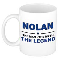 Nolan cadeau mok - man myth legend - naam koffiemok - 300 ml - collega - vaderdag