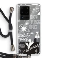 Good vibes: Samsung Galaxy S20 Ultra Transparant Hoesje met koord