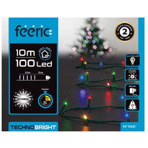 Kerstverlichting - gekleurd - 10 meter - 100 led lampjes - groen snoer - 8 functies