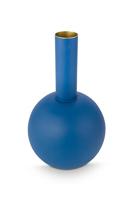 Pip Studio Vaas Metaal Groot Mat Middenblauw 24x42cm