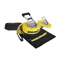 Slackline - SCHILDKROT - 15 m lang x 5 cm breed - Metalen ratel - Inclusief trainingsriem - Max. 150 kg