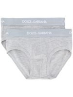 Dolce & Gabbana Kids lot de deux slips à logo - Gris - thumbnail