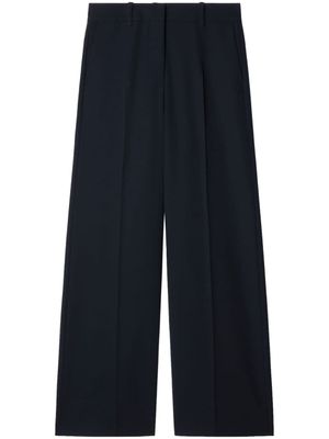 Off-White pantalon en laine à coupe ample - Bleu