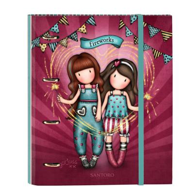 Ringmap Gorjuss Fireworks Kastanjebruin (27 x 32 x 3.5 cm)