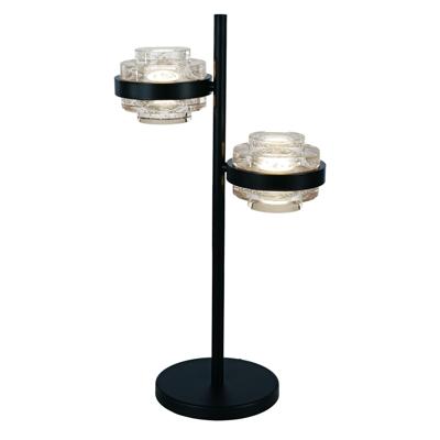 Highlight TafellampDynasty zwart 2-lichts helder glas - T1508.20
