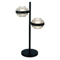 Highlight TafellampDynasty zwart 2-lichts helder glas - T1508.20