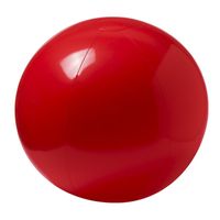 Opblaasbare strandbal extra groot plastic rood 40 cm   - - thumbnail