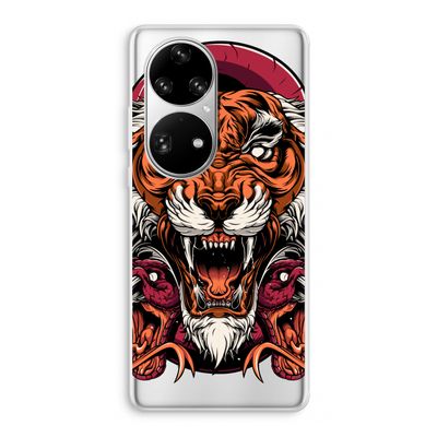 Tiger and Rattlesnakes: Huawei P50 Pro Transparant Hoesje