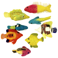 Papoose Toys Papoose Toys Tropical Fish/8pc