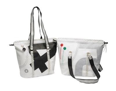 Trend Marine Zeildoek Boodschappentas Met Rits Sea Queen Zwart Default