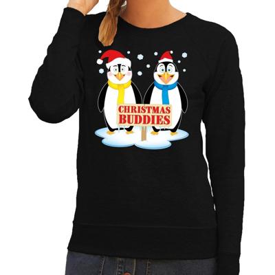 Foute kersttrui - sweater - pinguin vriendjes - zwart - voor dames - Kersttruien Foute kersttrui - sweater - pinguin vriendjes - zwart - voor dames - Kersttruien