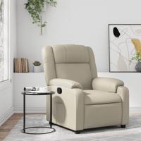 Fauteuil verstelbaar kunstleer crmekleurig Fauteuil verstelbaar kunstleer crmekleurig