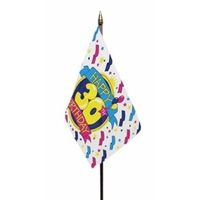 Happy 30th Birthday vlaggetje met stokje