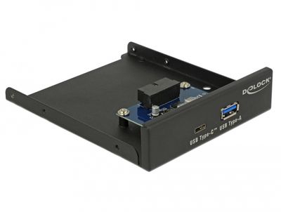 DeLOCK 3.5" USB 3.1 Gen 1 Voorpaneel 1x USB Type-C + 1x USB Typ-A