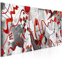 Schilderij - Rode Linten, 100x45 - thumbnail