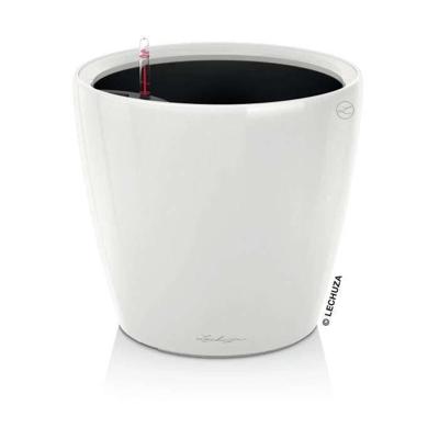 Jardiniere - Classico premium LS 28 - Complete set - Glanzend wit - 7 L - LECHUZA