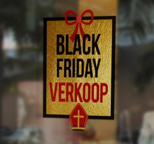 goud cadeau black friday sticker