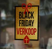 goud cadeau black friday sticker