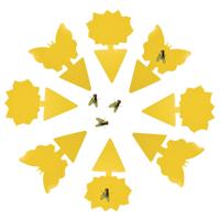 Home Deco Factory Rouwvliegjes plakstrips - 36x stuks - geel - kleefstrips - insecten vangen - Rouwv