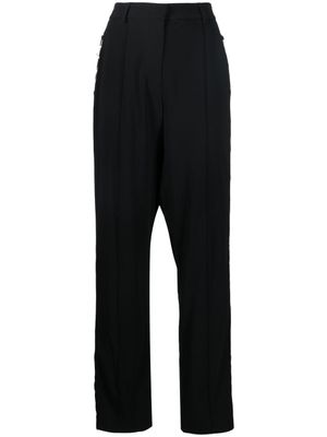 Giuseppe Di Morabito pantalon droit à détail de laçage - Noir