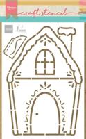 Marianne Design • craft stencils gingerbread house by marleen