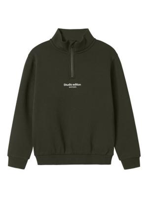 Name it winter sweater jongens - groen - regular fit, zip - NkmBrody