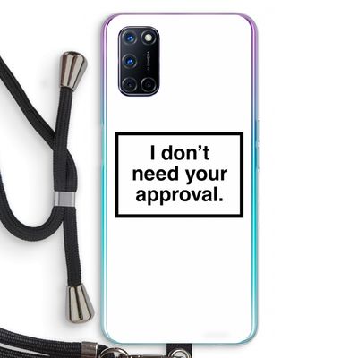 Don't need approval: Oppo A52 Transparant Hoesje met koord