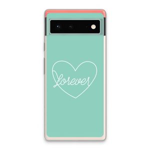 Forever heart pastel: Google Pixel 6 Transparant Hoesje