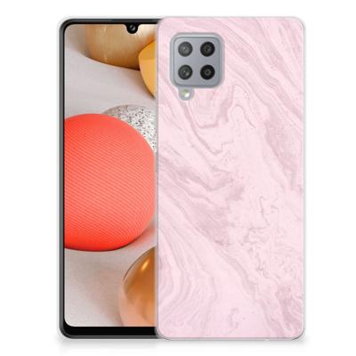 Samsung Galaxy A42 | TPU | Siliconen hoesje | Marble Pink - Origineel Cadeau Vriendin