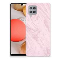 Samsung Galaxy A42 | TPU | Siliconen hoesje | Marble Pink - Origineel Cadeau Vriendin