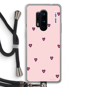 Hartjes: OnePlus 8 Pro Transparant Hoesje met koord