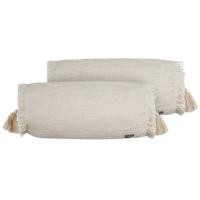 Beliani - NAHLEH - Sierkussen set van 2 - Beige - 20 x 50 cm - Katoen