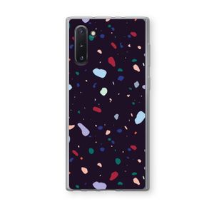Dark Rounded Terrazzo: Samsung Galaxy Note 10 Transparant Hoesje