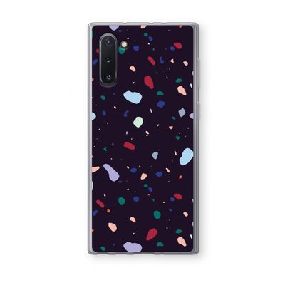Dark Rounded Terrazzo: Samsung Galaxy Note 10 Transparant Hoesje