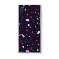 Dark Rounded Terrazzo: Samsung Galaxy Note 10 Transparant Hoesje
