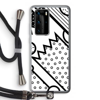 Pop Art #4: Huawei P40 Pro Transparant Hoesje met koord