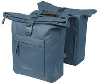 Dubbele fietstas Basil Brooklyn MIK 41L 14 x 30 x 37 cm - blauw